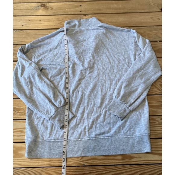 3 Dots 1/4 Zip Sweatshirt Size Large Women’s Gray Long Sleeve - Picture 6 of 8